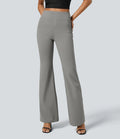 Pantalón de Vestir Wide Flare | Tiro Alto con Bolsillos