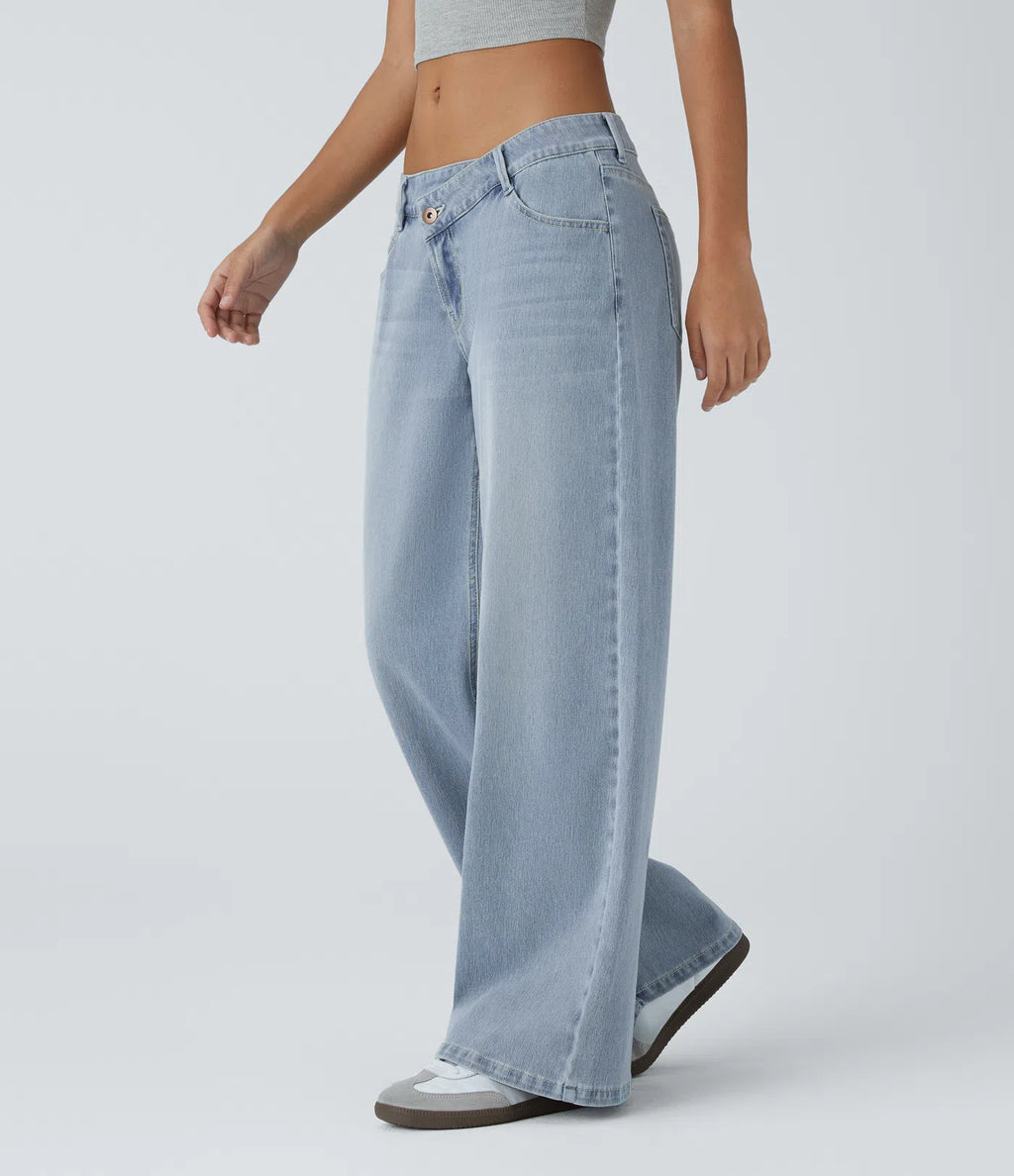 Jeans elásticos para Mujer — Cintura Asimétrica