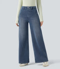 Jeans Wide Leg Tummy Control | Tiro Alto Stretch 4 Vías