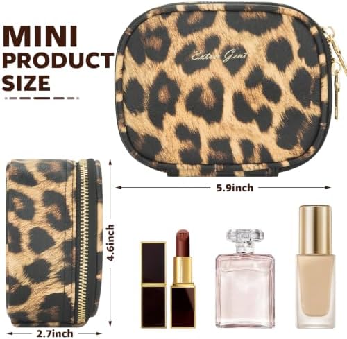 Medidas de la cosmetiquera mini con productos de maquillaje