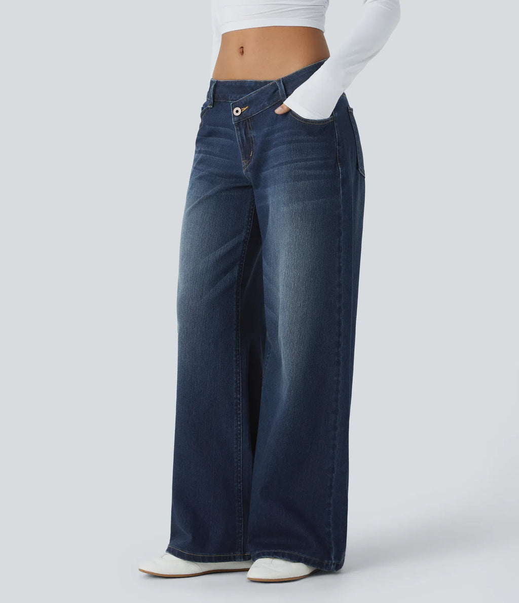 Jeans elásticos para Mujer — Cintura Asimétrica