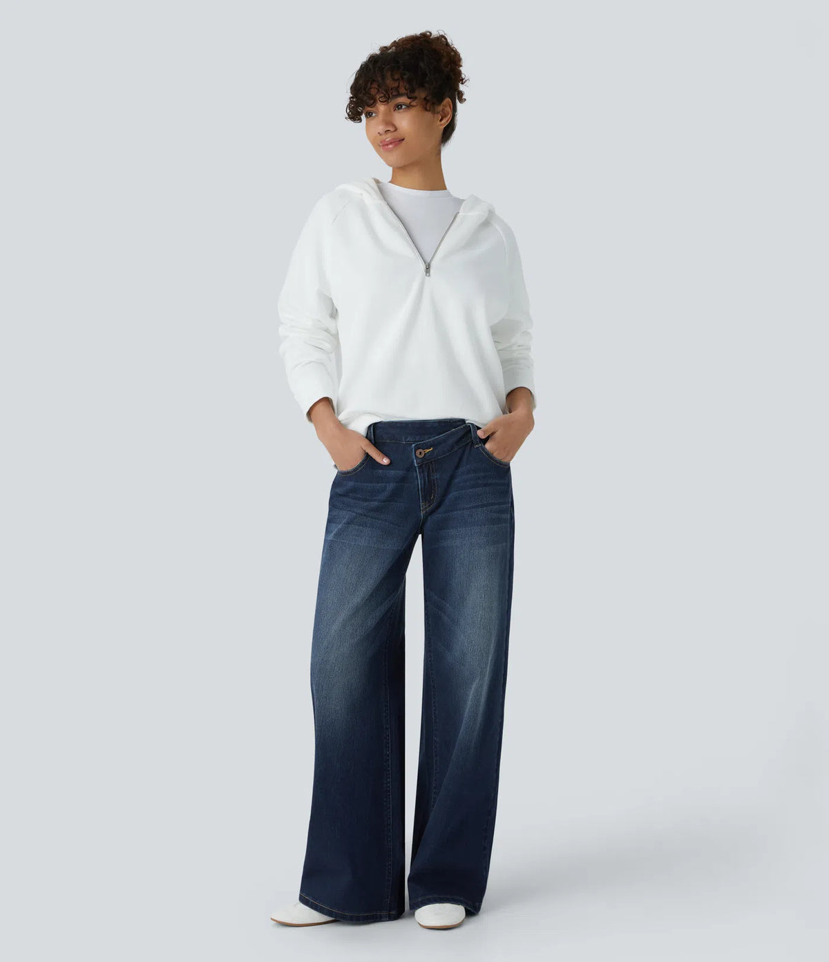Jeans elásticos para Mujer — Cintura Asimétrica