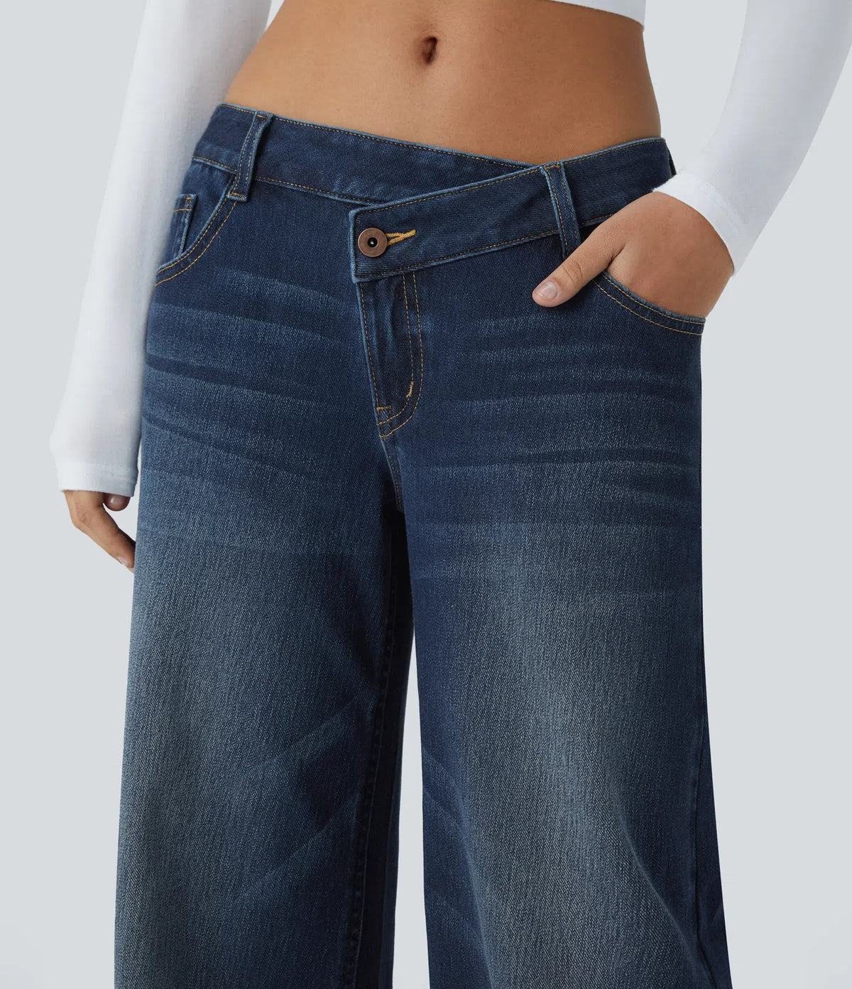 Jeans elásticos para Mujer — Cintura Asimétrica