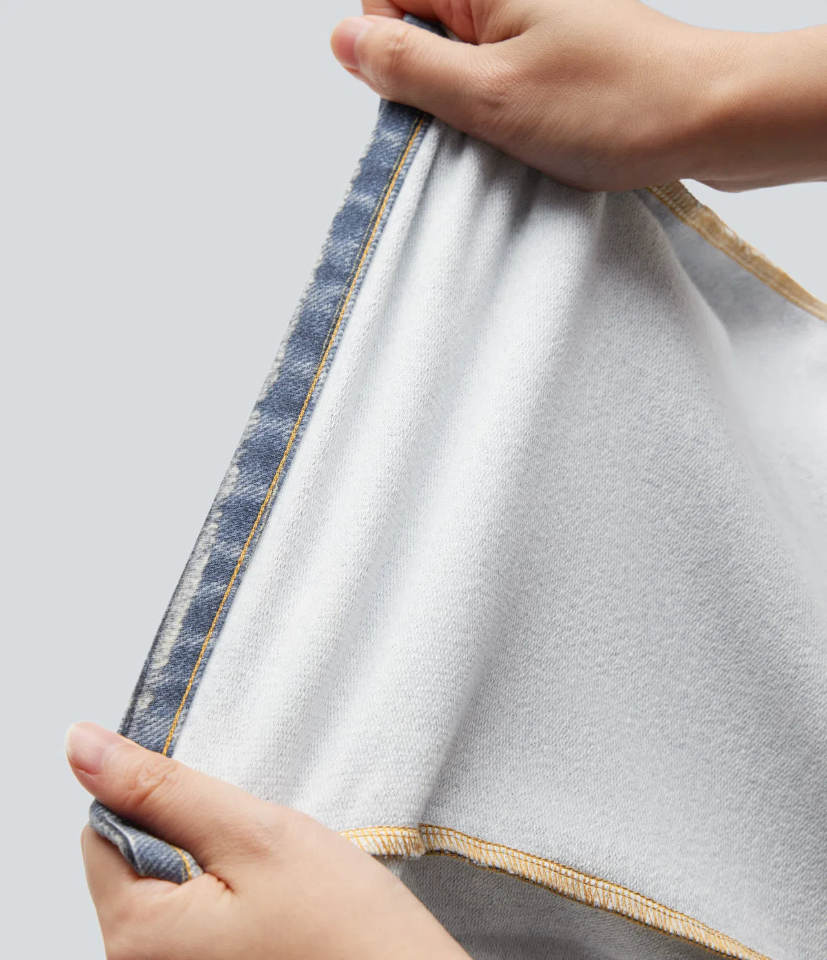 Pantalón Wide Leg Efecto Jean | French Terry con Bolsillos