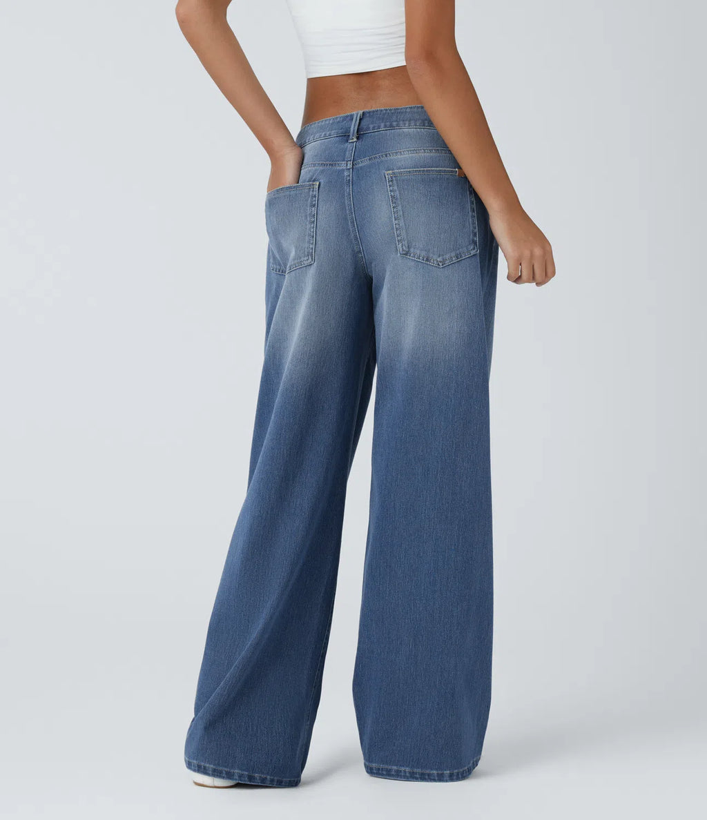 Jeans elásticos para Mujer — Cintura Asimétrica