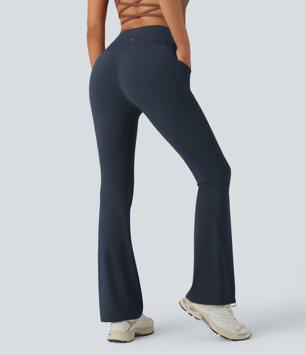 Leggings bootcut tiro alto vista frontal