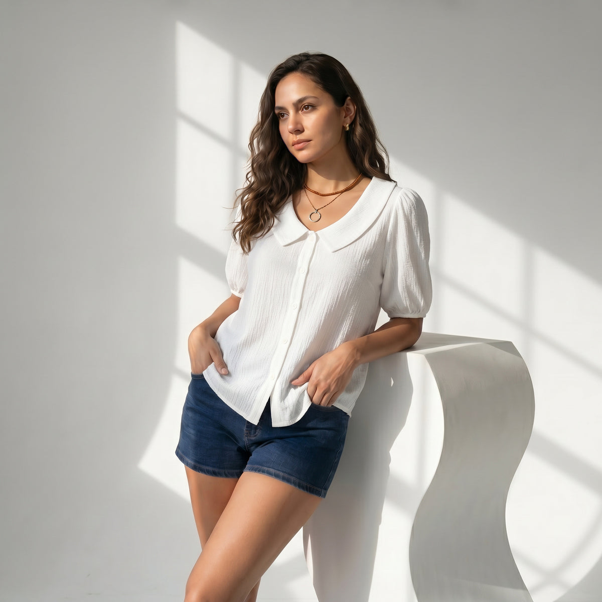 Camisa casual blanca