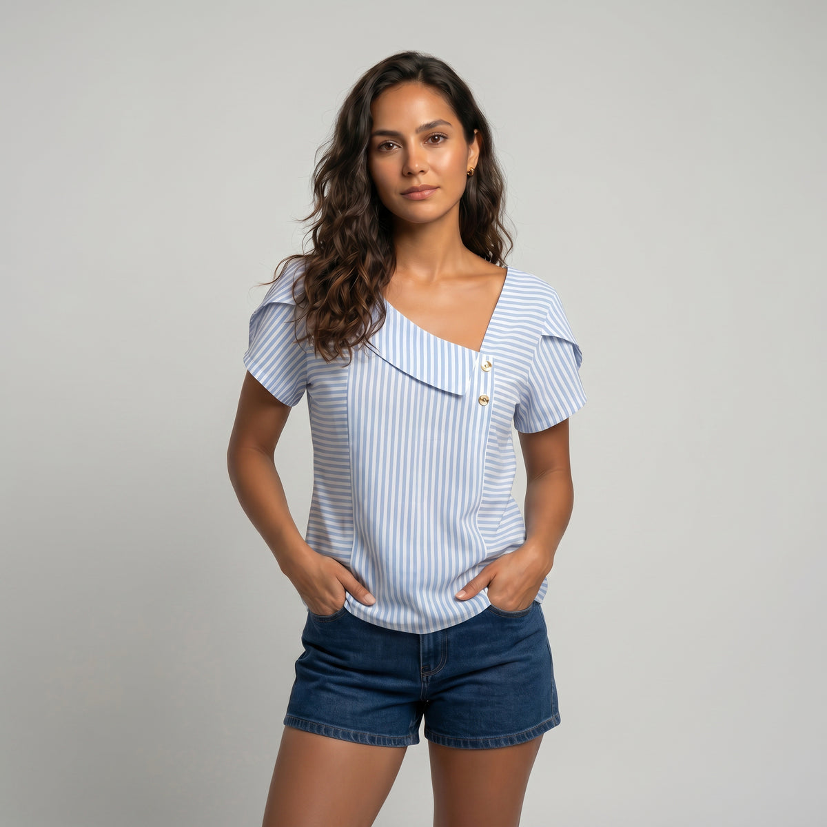 Blusa casual de rayas