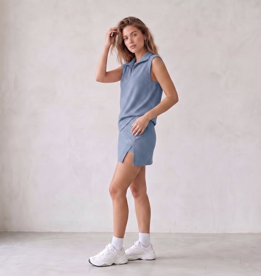 Carla - Conjunto de falda de 2 piezas para mujer