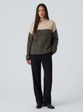 Jersey Adelie de cuello alto beige - frente