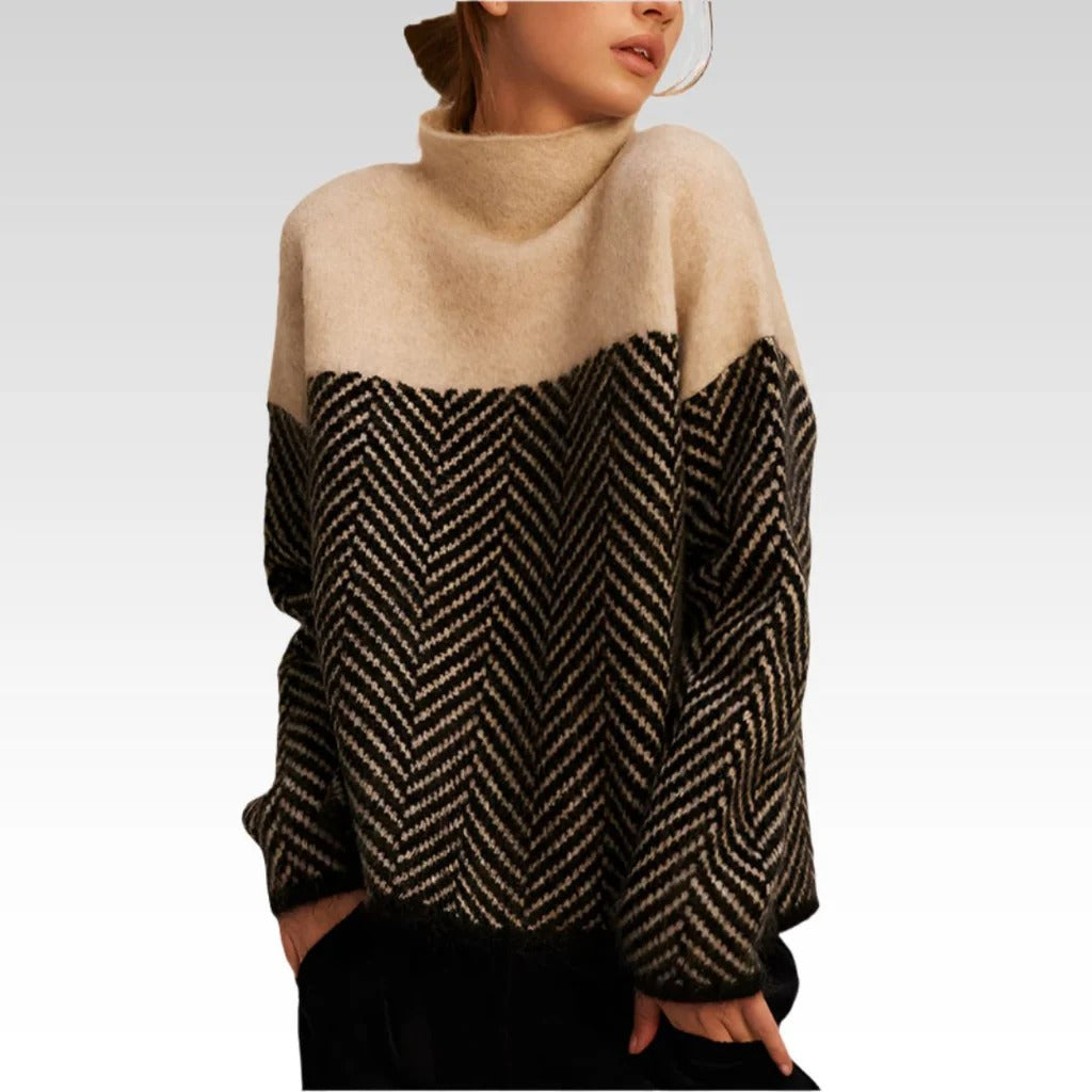 ADELIE | Jersey de cuello alto premium de punto fino