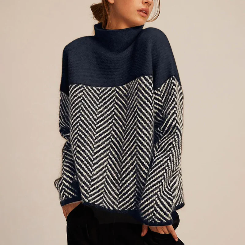 ADELIE | Jersey de cuello alto premium de punto fino