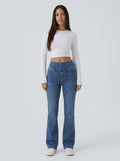 Jean bootcut cintura alta - de frente