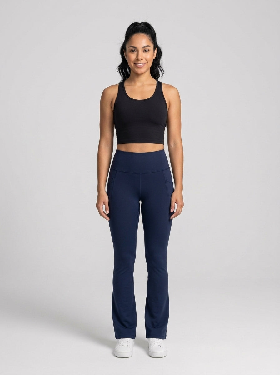 Leggings bootcut Azul Marino - de frente