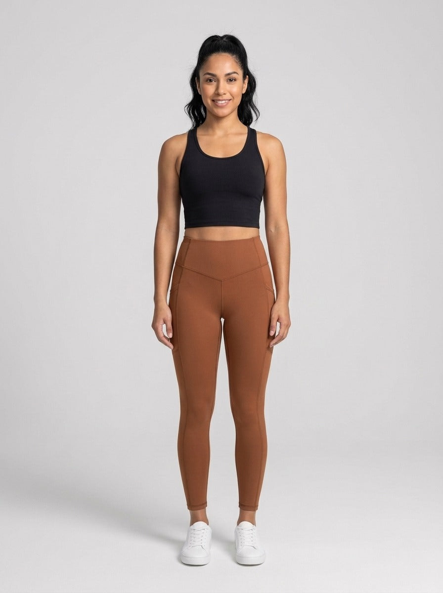 Leggings moldeadores Café - de frente