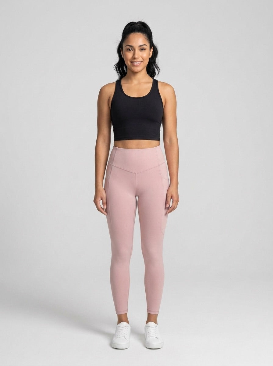 Leggings moldeadores Rosa palo - de frente