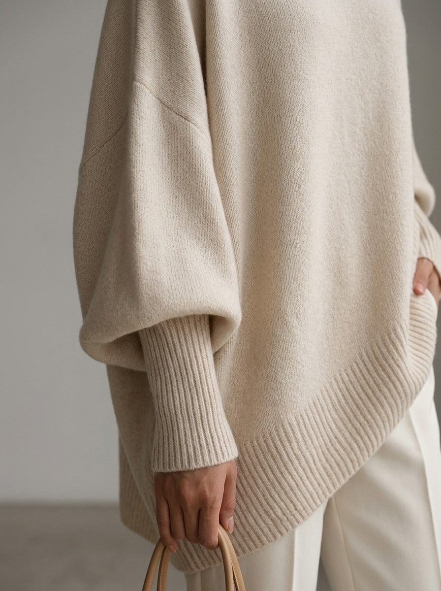 Suéter poncho Livia - detalle del punto