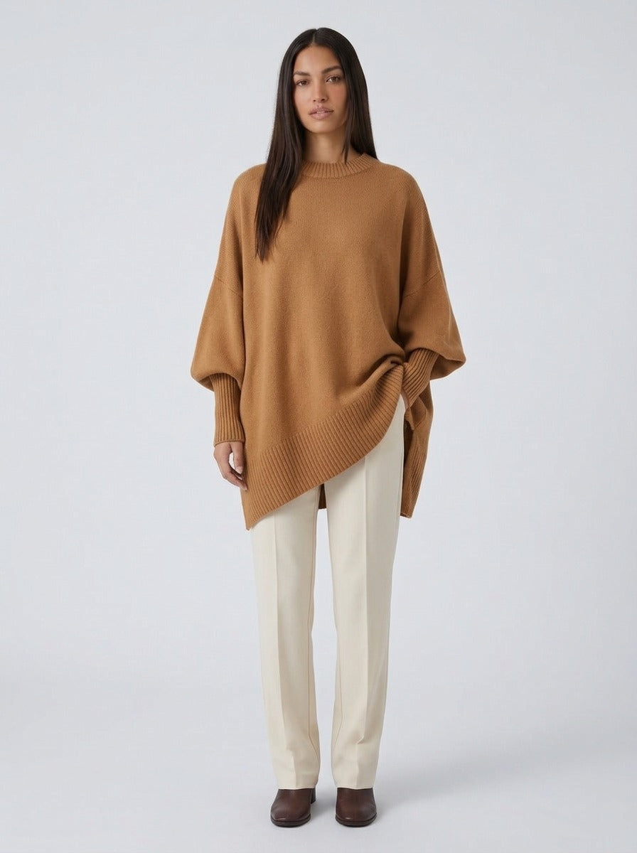 Suéter poncho Livia marrón