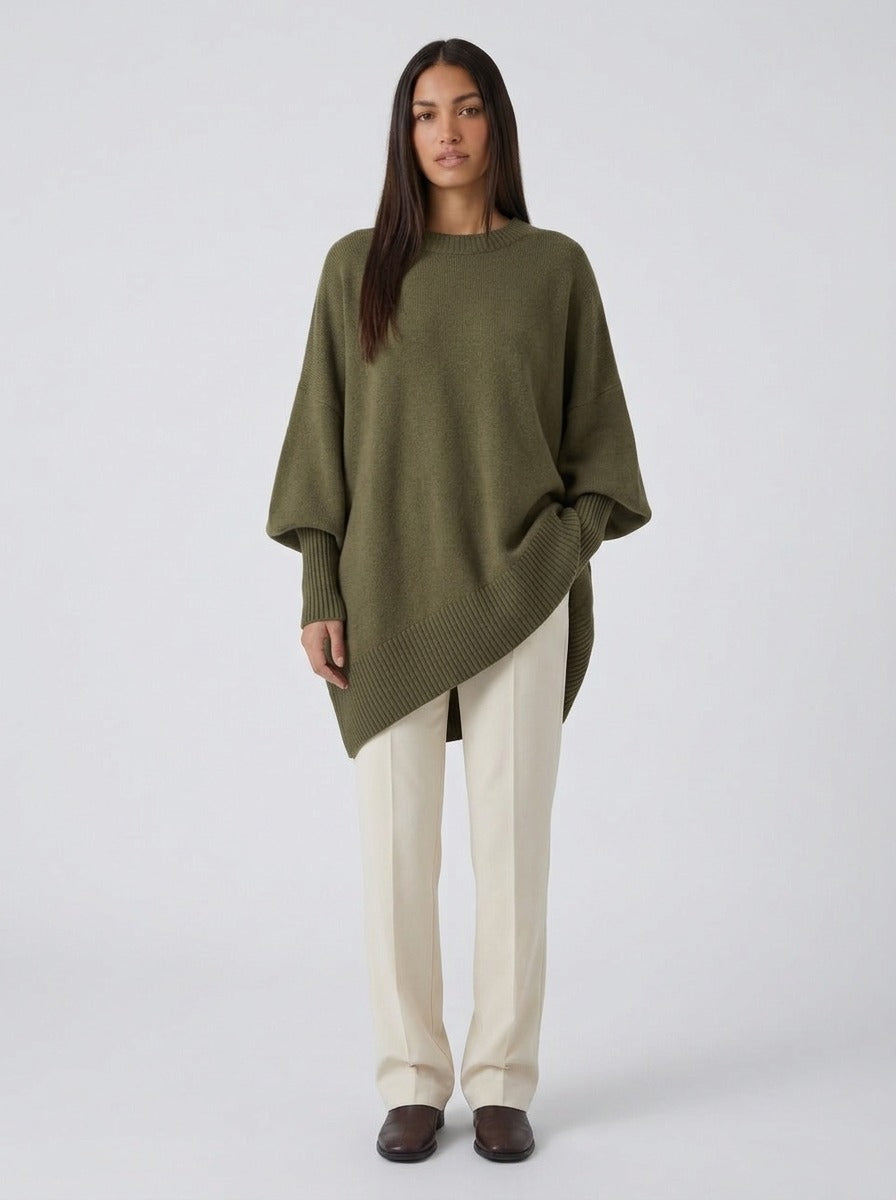 Suéter poncho Livia verde