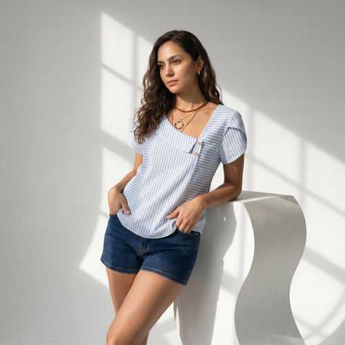 Blusa casual de rayas