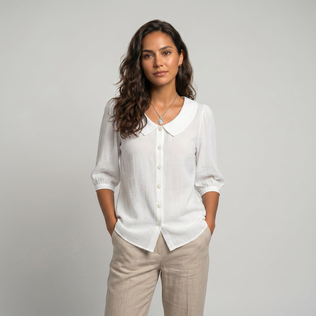 Camisa casual blanca