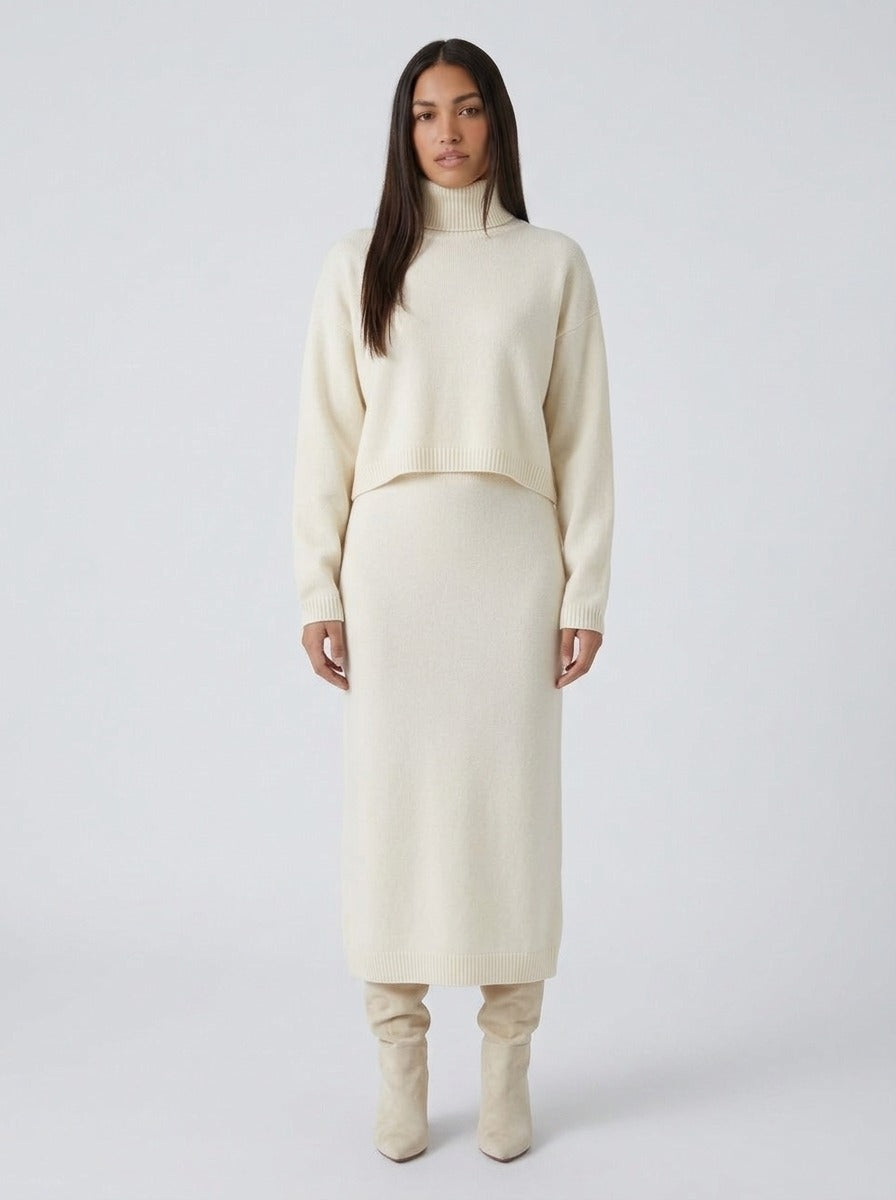 Conjunto de punto Nicole blanco