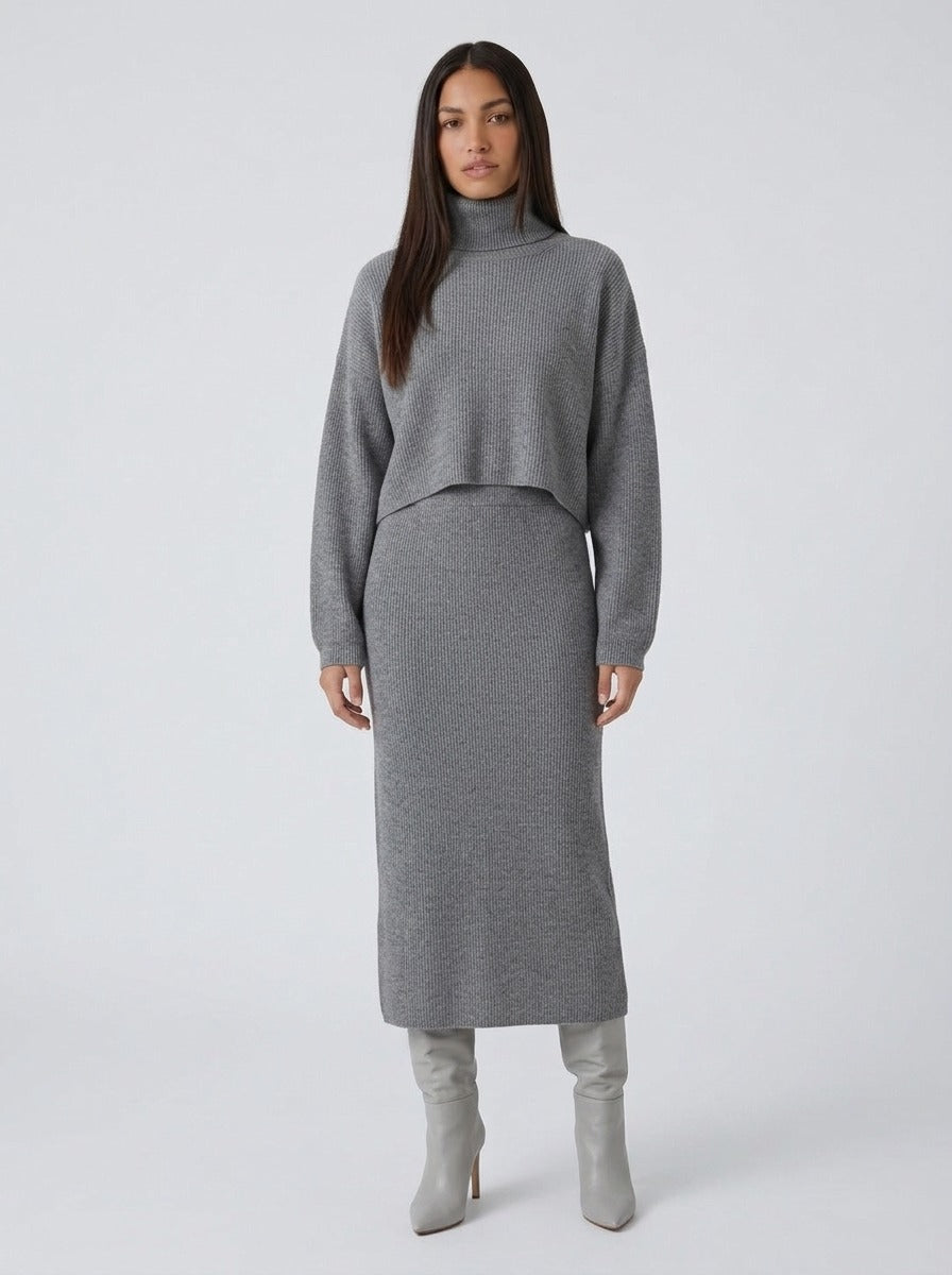 Conjunto de punto Nicole gris