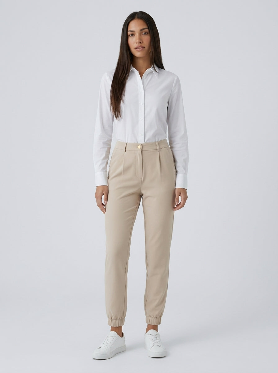Pantalón Mila Beige - de frente